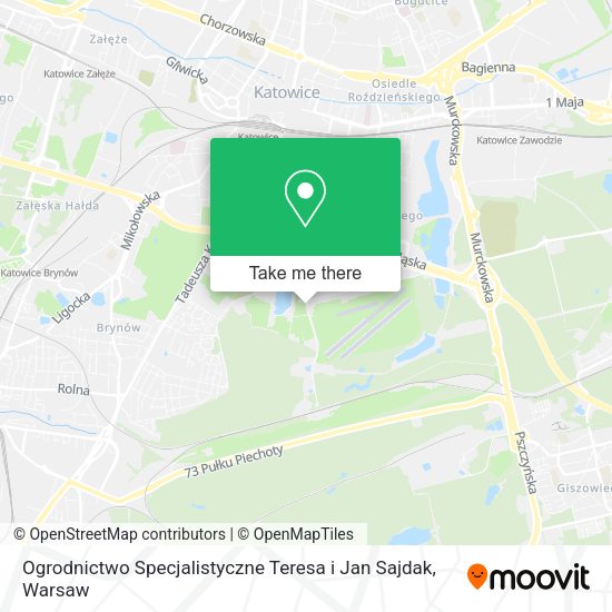 Ogrodnictwo Specjalistyczne Teresa i Jan Sajdak map