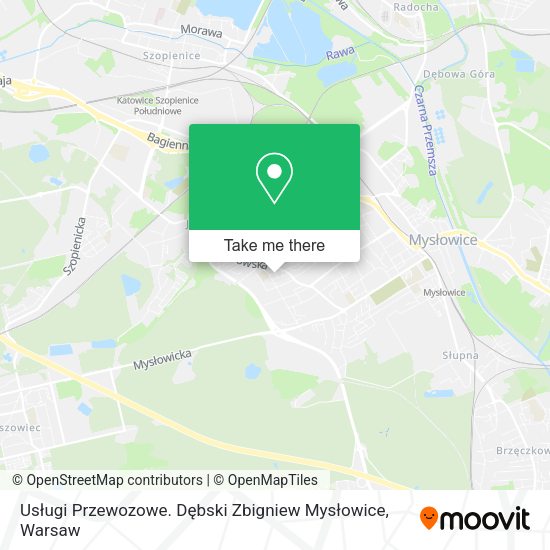 Usługi Przewozowe. Dębski Zbigniew Mysłowice map