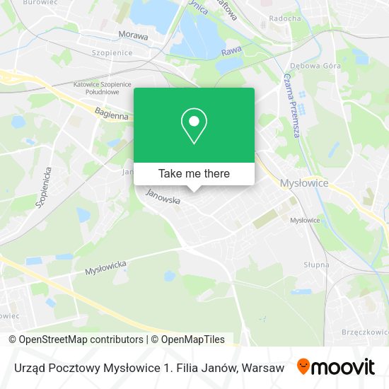 Urząd Pocztowy Mysłowice 1. Filia Janów map