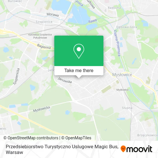 Карта Przedsiebiorstwo Turystyczno Uslugowe Magic Bus