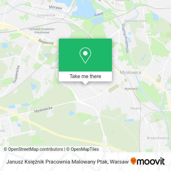 Janusz Księżnik Pracownia Malowany Ptak map