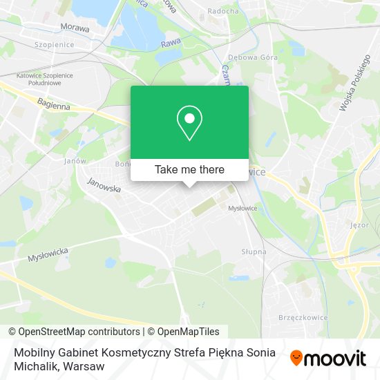 Карта Mobilny Gabinet Kosmetyczny Strefa Piękna Sonia Michalik