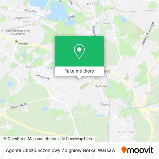 Agenta Ubezpieczeniowy Zbigniew Górka map