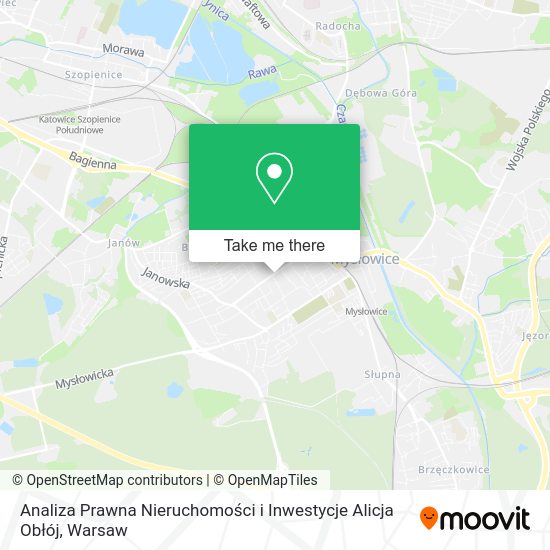 Analiza Prawna Nieruchomości i Inwestycje Alicja Obłój map