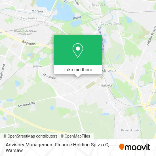 Карта Advisory Management Finance Holding Sp z o O