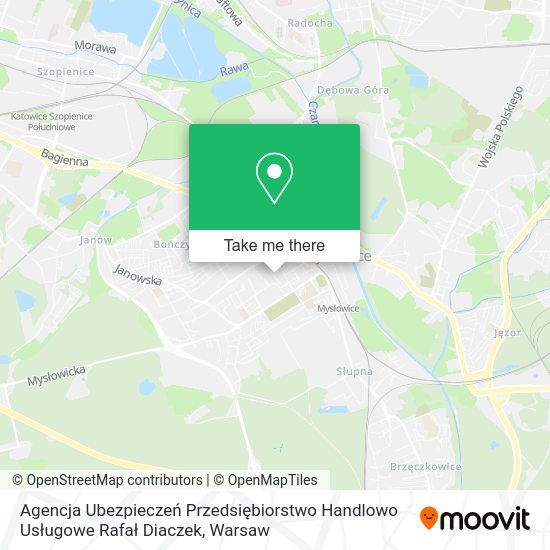 Agencja Ubezpieczeń Przedsiębiorstwo Handlowo Usługowe Rafał Diaczek map