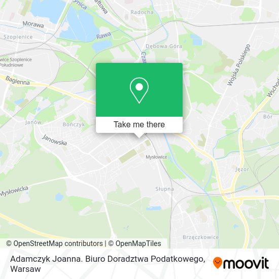 Adamczyk Joanna. Biuro Doradztwa Podatkowego map