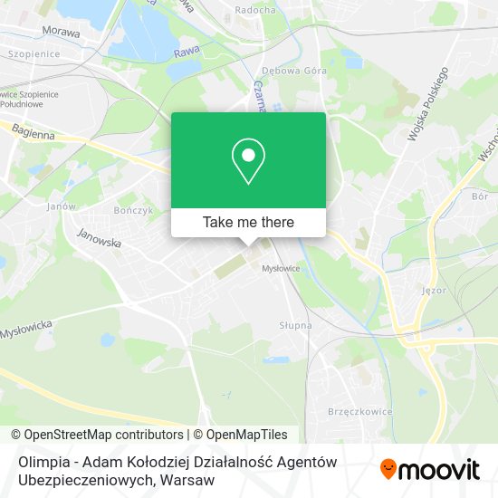 Olimpia - Adam Kołodziej Działalność Agentów Ubezpieczeniowych map