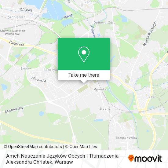 Amch Nauczanie Języków Obcych i Tłumaczenia Aleksandra Christek map