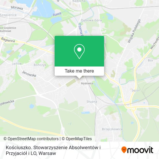 Kościuszko. Stowarzyszenie Absolwentów i Przyjaciół i LO map