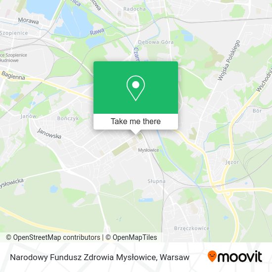 Карта Narodowy Fundusz Zdrowia Mysłowice