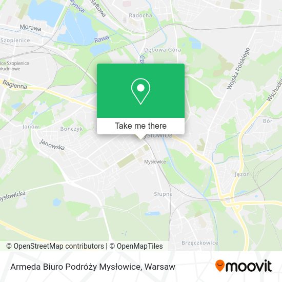 Armeda Biuro Podróży Mysłowice map