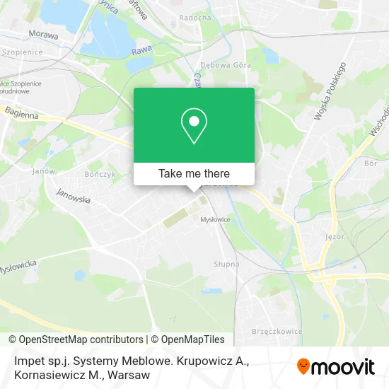 Карта Impet sp.j. Systemy Meblowe. Krupowicz A., Kornasiewicz M.