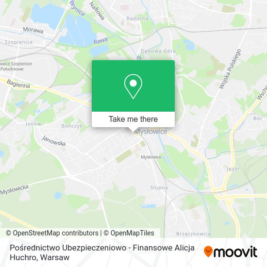 Pośrednictwo Ubezpieczeniowo - Finansowe Alicja Huchro map