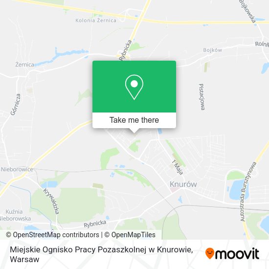 Miejskie Ognisko Pracy Pozaszkolnej w Knurowie map