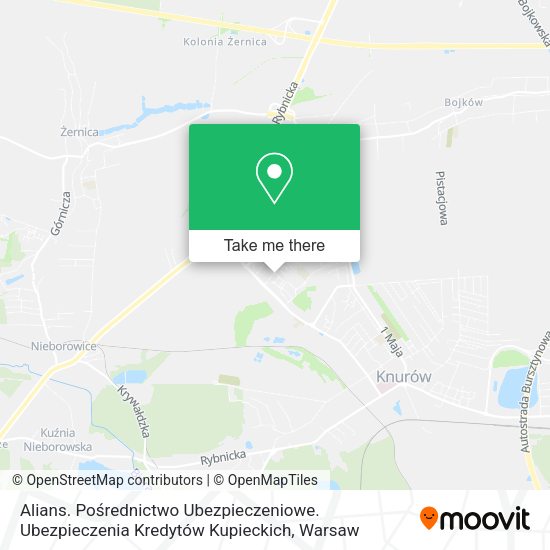 Alians. Pośrednictwo Ubezpieczeniowe. Ubezpieczenia Kredytów Kupieckich map