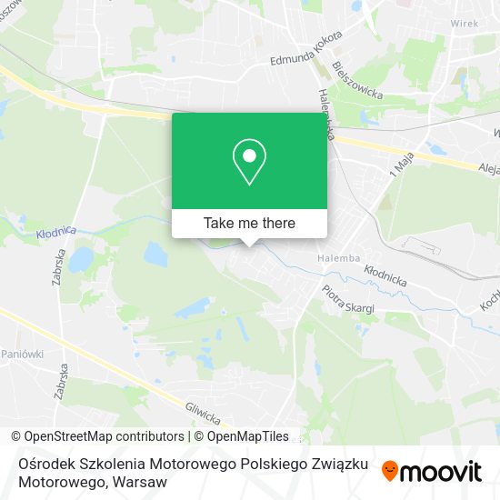 Ośrodek Szkolenia Motorowego Polskiego Związku Motorowego map