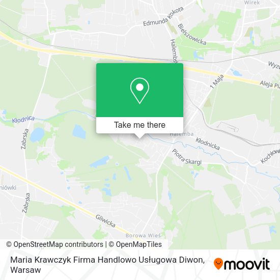 Maria Krawczyk Firma Handlowo Usługowa Diwon map