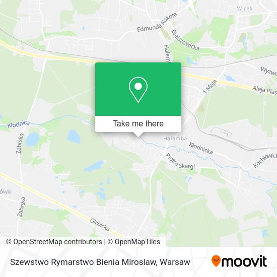 Szewstwo Rymarstwo Bienia Miroslaw map