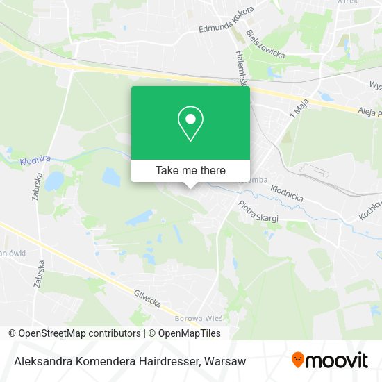 Aleksandra Komendera Hairdresser map