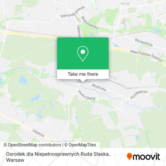 Osrodek dla Niepelnosprawnych Ruda Slaska map