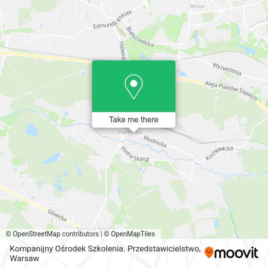 Карта Kompanijny Ośrodek Szkolenia. Przedstawicielstwo