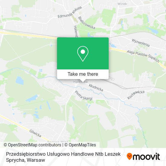 Przedsiębiorstwo Usługowo Handlowe Ntb Leszek Sprycha map