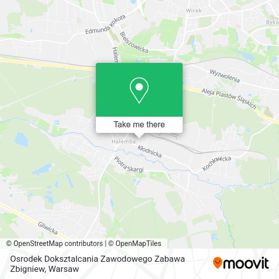 Osrodek Doksztalcania Zawodowego Zabawa Zbigniew map