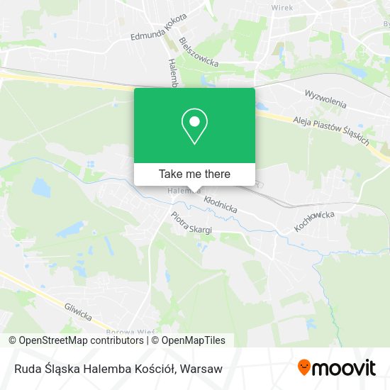 Карта Ruda Śląska Halemba Kościół