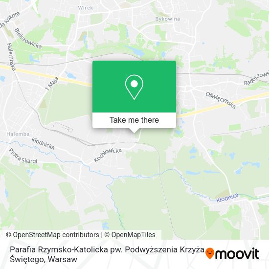 Карта Parafia Rzymsko-Katolicka pw. Podwyższenia Krzyża Świętego