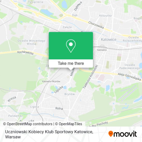 Uczniowski Kobiecy Klub Sportowy Katowice map