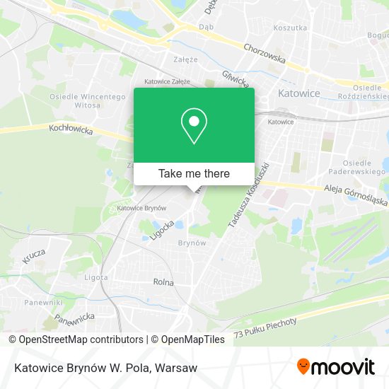 Katowice Brynów W. Pola map