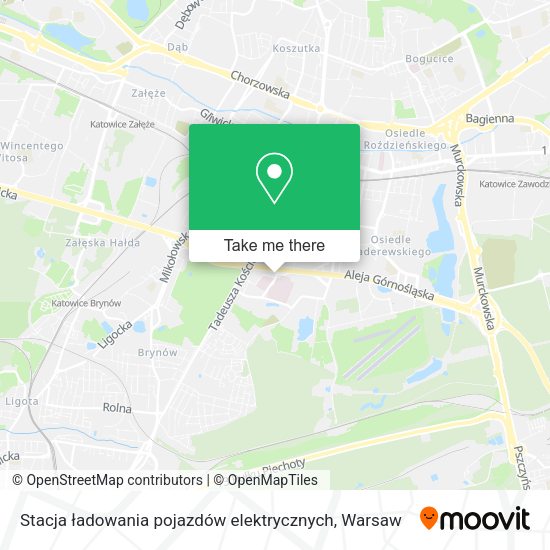 Карта Stacja ładowania pojazdów elektrycznych