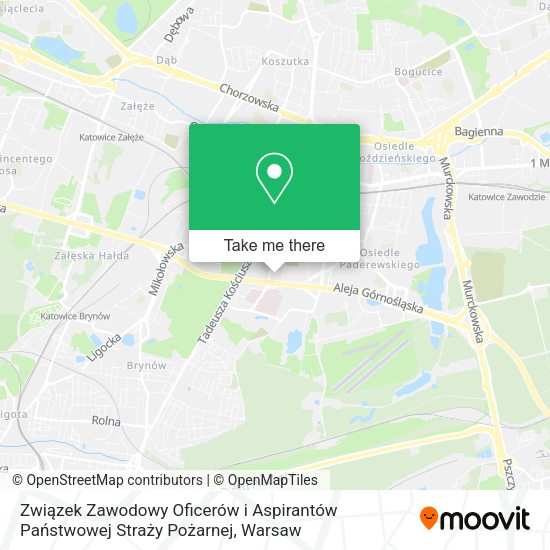 Związek Zawodowy Oficerów i Aspirantów Państwowej Straży Pożarnej map