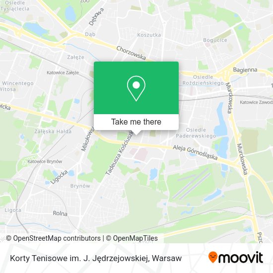 Korty Tenisowe im. J. Jędrzejowskiej map