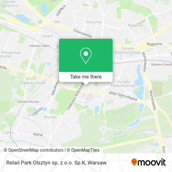 Карта Retail Park Olsztyn sp. z o.o. Sp.K