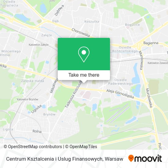 Centrum Ksztalcenia i Uslug Finansowych map