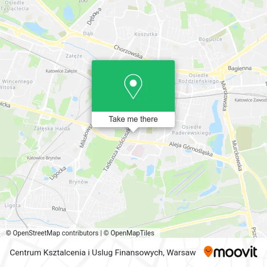 Карта Centrum Ksztalcenia i Uslug Finansowych