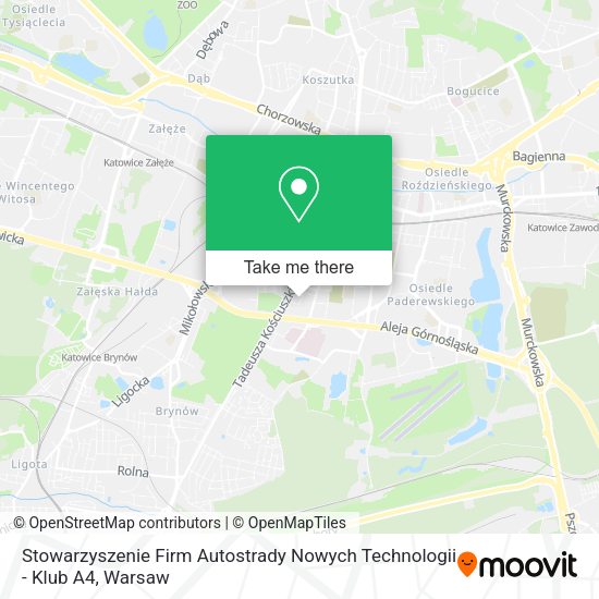 Stowarzyszenie Firm Autostrady Nowych Technologii - Klub A4 map