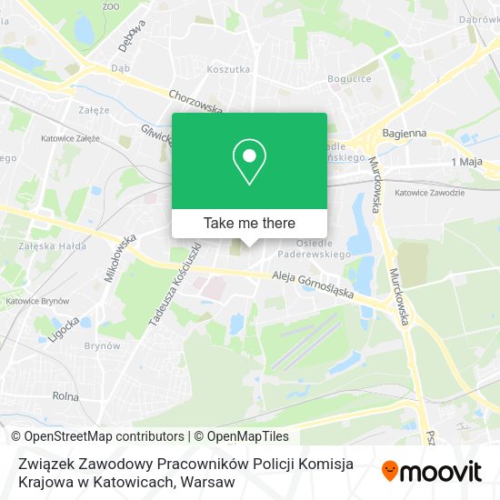 Карта Związek Zawodowy Pracowników Policji Komisja Krajowa w Katowicach