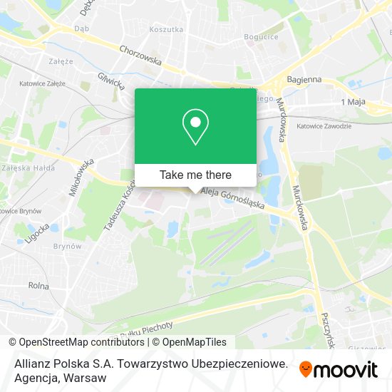 Allianz Polska S.A. Towarzystwo Ubezpieczeniowe. Agencja map