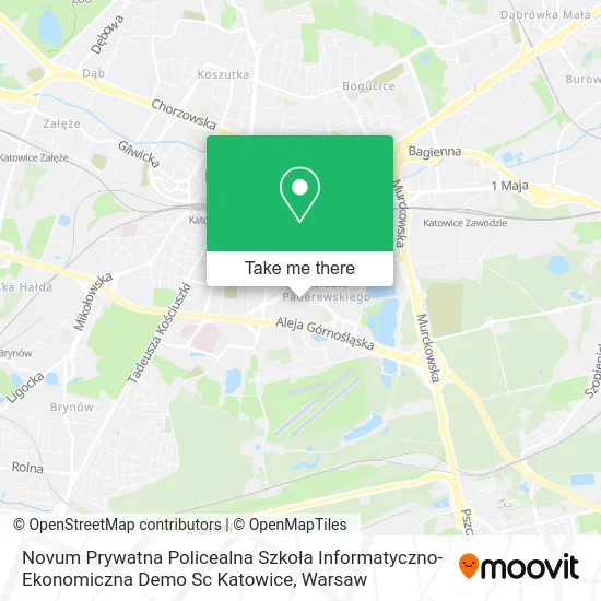 Карта Novum Prywatna Policealna Szkoła Informatyczno-Ekonomiczna Demo Sc Katowice
