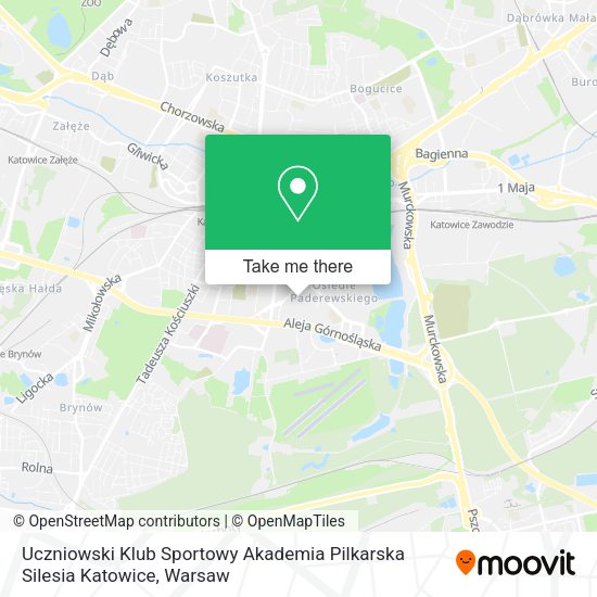 Карта Uczniowski Klub Sportowy Akademia Pilkarska Silesia Katowice