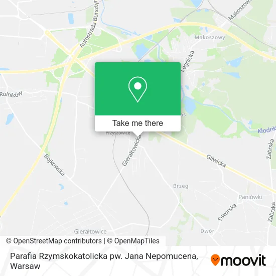 Карта Parafia Rzymskokatolicka pw. Jana Nepomucena
