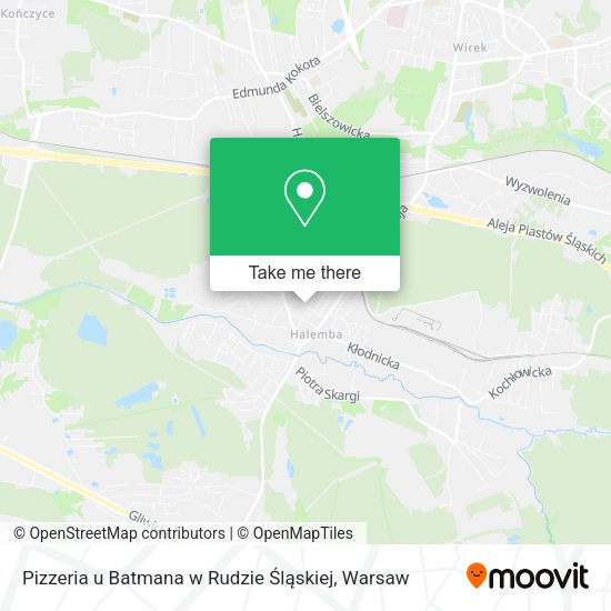 Pizzeria u Batmana w Rudzie Śląskiej map