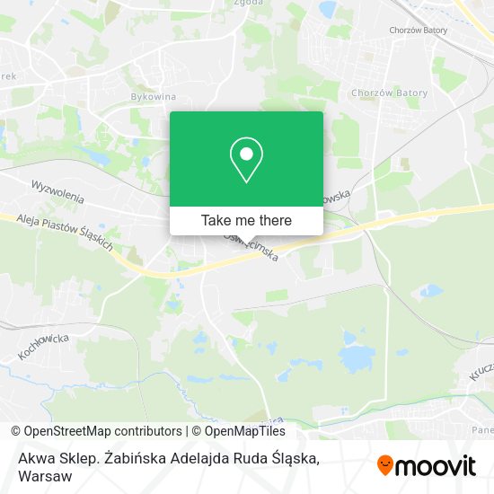 Akwa Sklep. Żabińska Adelajda Ruda Śląska map