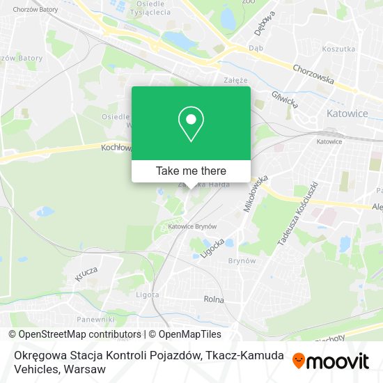 Okręgowa Stacja Kontroli Pojazdów, Tkacz-Kamuda Vehicles map