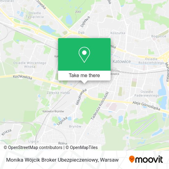 Monika Wójcik Broker Ubezpieczeniowy map