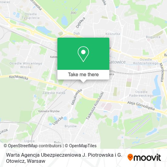 Warta Agencja Ubezpieczeniowa J. Piotrowska i G. Otowicz map