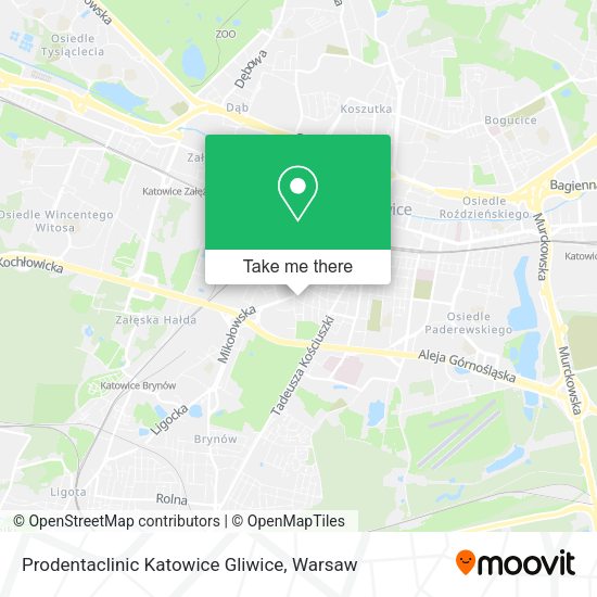 Карта Prodentaclinic Katowice Gliwice